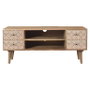 DKD Home Decor Mueble TV Mango 135x40x55 Natural y Blanco