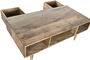 DKD Home Decor Mesa Centro Boho Natural Blanco 120 x 60 x 45 cm