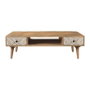 DKD Home Decor Mesa de Centro de Mango 120x60x45 cm Natural y Blanco