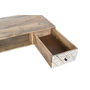 DKD Home Decor Mesa de Centro de Mango 120x60x45 cm Natural y Blanco