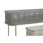 DKD Home Decor Set de 2 Maceteros Metálicos Gris Envejecido