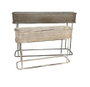 DKD Home Decor Set de 2 Maceteros Metálicos Gris Envejecido
