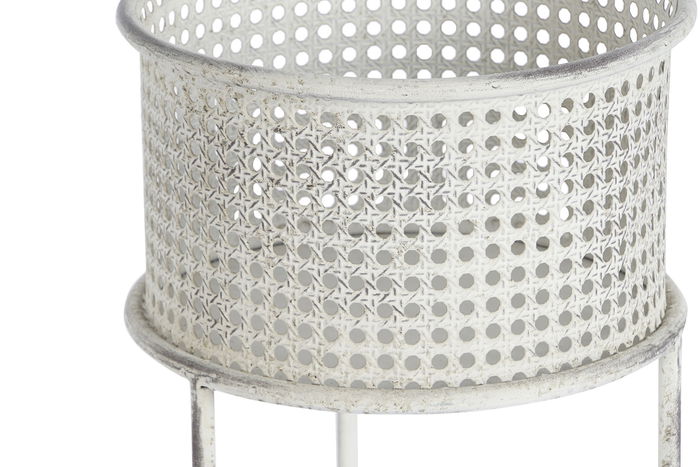 DKD Home Decor Macetero Set de 2 Blanco Gris 33 x 70 x 33 cm