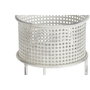 DKD Home Decor Set de 2 Maceteros de Metal Envejecido Blanco y Gris 33x33x70 cm