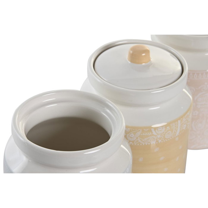 DKD Home Decor Bote de Dolomite 1 L, Surtido de 3 Piezas