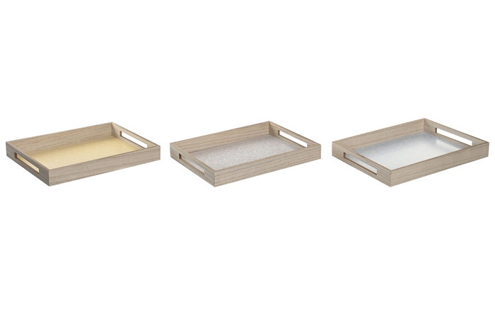 DKD Home Decor Bandeja Shabby Rosa Azul Amarillo 30 x 5 x 40 cm (3 Unidades) DKD Home Decor Bandeja Shabby Rosa Azul Amarillo 30 x 5 x 40 cm (3 Unidades)