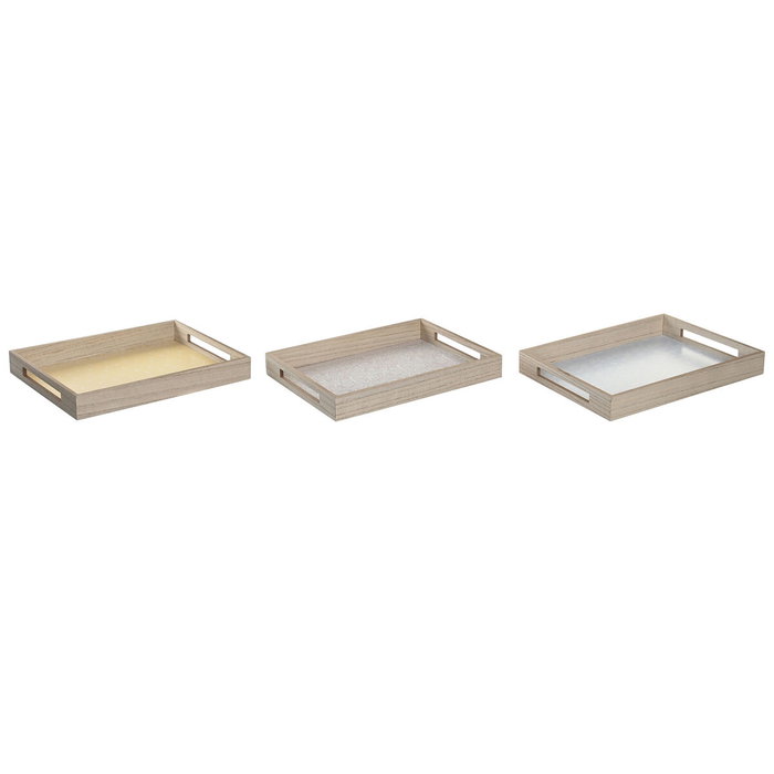 DKD Home Decor Set de 3 Bandejas MDF Bandana Pastel Surtido de Colores DKD Home Decor Set de 3 Bandejas MDF Bandana Pastel Surtido de Colores
