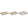 DKD Home Decor Set de 3 Bandejas MDF Bandana Pastel Surtido de Colores