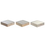 DKD Home Decor Caja de Infusiones Shabby Rosa Azul Mdf Cristal Metal 24 x 6.5 x 24 cm