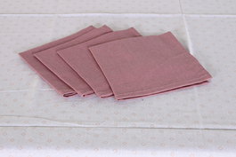 DKD Home Decor Set de 9 Mantel Scandi Rosa Blanco 250 x 150 cm