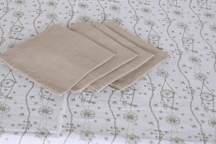 DKD Home Decor Set de 5 Manteles Stella Maris de Algodón, Surtido de 2