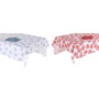DKD Home Decor Set de 5 Manteles de Algodón Coral 150x150 cm