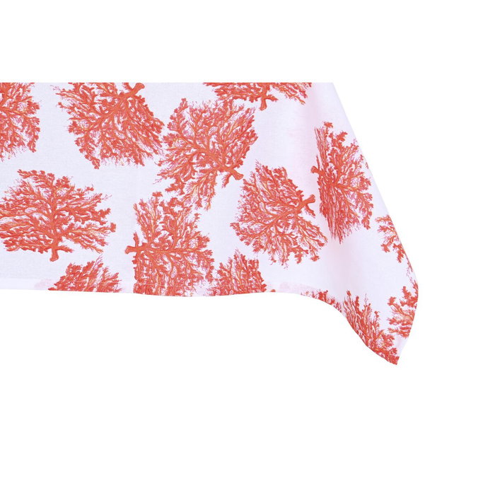 DKD Home Decor Set de 5 Manteles de Algodón Coral 150x150 cm