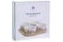 DKD Home Decor Set de Aperitivos BLUE RED BIRD de Gres