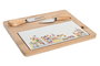 DKD Home Decor Set de 4 Tablas para Aperitivo BLUE RED BIRD en Bambú y Gres