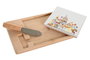 DKD Home Decor Set de 3 Tablas para Aperitivo Blue Red Bird