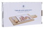 DKD Home Decor Set de 3 Tablas para Aperitivo Blue Red Bird