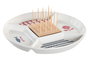 DKD Home Decor Casitas Aperitivo Mediterraneo Gres y Bambu Azul Rojo Blanco 23.5 x 7 x 23.5 cm