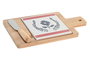 DKD Home Decor Set de 3 Tablas para Aperitivo Casitas en Bambú y Gres de Colores Variados
