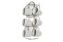 DKD Home Decor Set de 6 Tazas de Café Blanco Gres Metal 12 x 2 x 12 cm