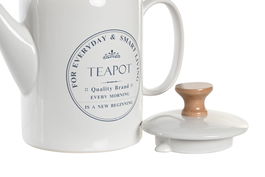 DKD Home Decor Tetera Gres Blanco 22.5 x 12 x 16.5 cm