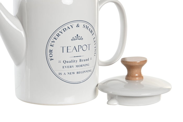 DKD Home Decor Tetera Gres Blanco 22.5 x 12 x 16.5 cm DKD Home Decor Tetera Gres Blanco 22.5 x 12 x 16.5 cm