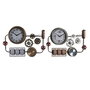 DKD Home Decor Reloj de Pared de Hierro y Cristal, Pack de 2 unidades surtidas (Dorado y Plateado)
