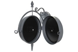 DKD Home Decor Reloj Pared Tradicional Gris Dorado Hierro Cristal 2 Unidades 43 x 47 x 14.5 cm