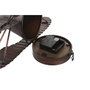 DKD Home Decor Reloj de Sobremesa Avión, Set de 2 unidades, Dorado y Plateado