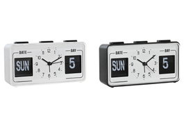 DKD Home Decor Reloj Despertador de PVC Surtido de 2 Unidades