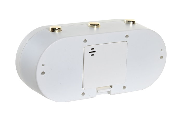 DKD Home Decor Reloj Despertador 6 x 9.5 x 20 cm Blanco Negro 2 Unidades