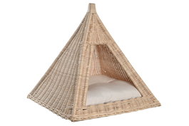 DKD Home Decor Cama para Mascota de Ratán Natural 45x45x45 cm