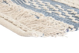 DKD Home Decor Alfombra Boho Azul Blanco 120 x 180 x 2 cm Algodón