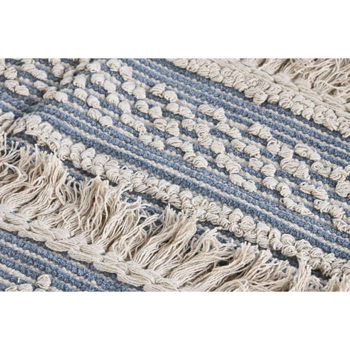 DKD Home Decor Alfombra de Algodón 230x160x2 cm Azul y Blanco