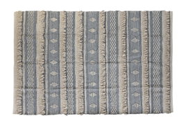 DKD Home Decor Alfombra Boho Azul Blanco 160 x 2 x 230 cm Algodon