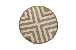 DKD Home Decor Alfombra de Yute y Algodón 120x120x1 cm Natural