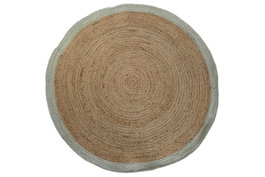 DKD Home Decor Alfombra de Yute y Algodón 200x200x1 cm Natural