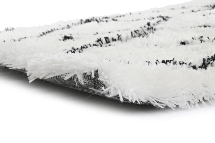 DKD Home Decor Alfombra Boho Blanco Negro Poliéster 180x5x120 cm