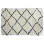 DKD Home Decor Alfombra de Poliéster con Diseño de Rombos, 160x230x5 cm, Blanco y Negro