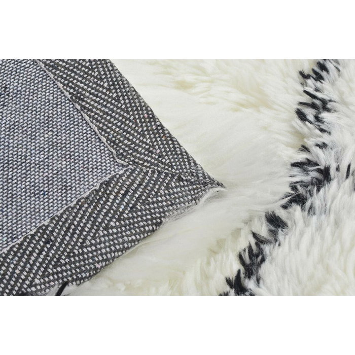 DKD Home Decor Alfombra de Poliéster con Diseño de Rombos, 160x230x5 cm, Blanco y Negro