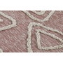 DKD Home Decor Alfombra de Algodón Rosa y Blanco con Bordado y Flecos 120x180 cm