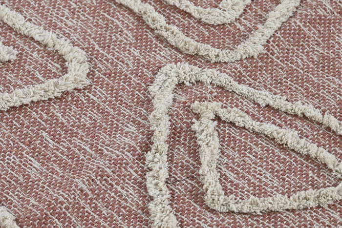 DKD Home Decor Alfombra Rosa Blanco 180 x 120 cm Algodón/Poliéster con Flecos DKD Home Decor Alfombra Rosa Blanco 180 x 120 cm Algodón/Poliéster con Flecos