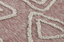 DKD Home Decor Alfombra Rosa Blanco 180 x 120 cm Algodón/Poliéster con Flecos