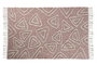 DKD Home Decor Alfombra Rosa Blanco 180 x 120 cm Algodón/Poliéster con Flecos