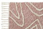 DKD Home Decor Alfombra Rosa Blanco 180 x 120 cm Algodón/Poliéster con Flecos