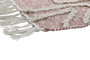DKD Home Decor Alfombra Rosa Blanco 180 x 120 cm Algodón/Poliéster con Flecos
