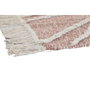 DKD Home Decor Alfombra de Algodón 160x230x1 con Flecos y Bordado Rosa y Blanco