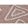 DKD Home Decor Alfombra de Algodón 160x230x1 con Flecos y Bordado Rosa y Blanco