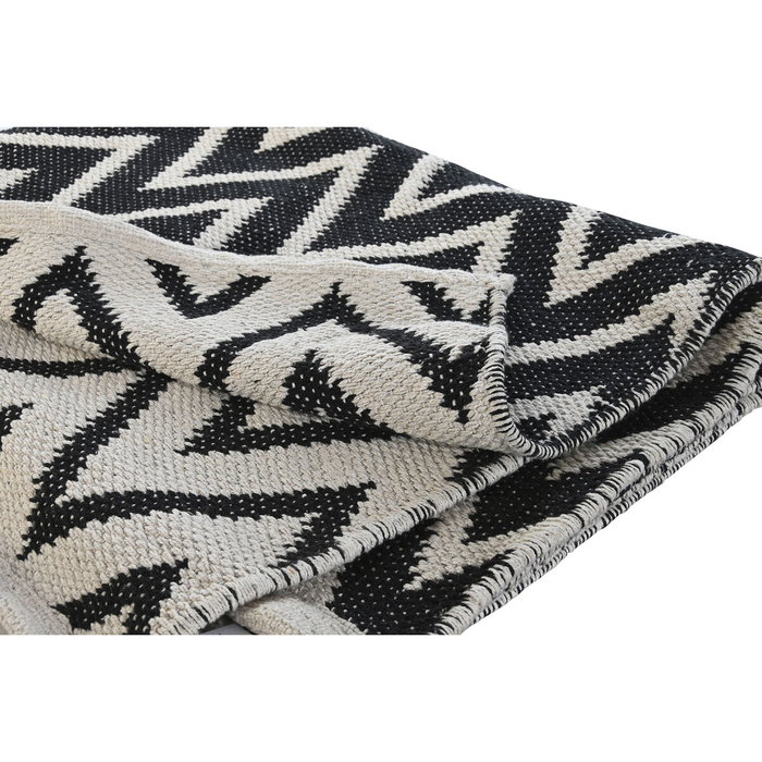 DKD Home Decor Alfombra de Algodón Zigzag Bicolor 120x180x1 cm DKD Home Decor Alfombra de Algodón Zigzag Bicolor 120x180x1 cm