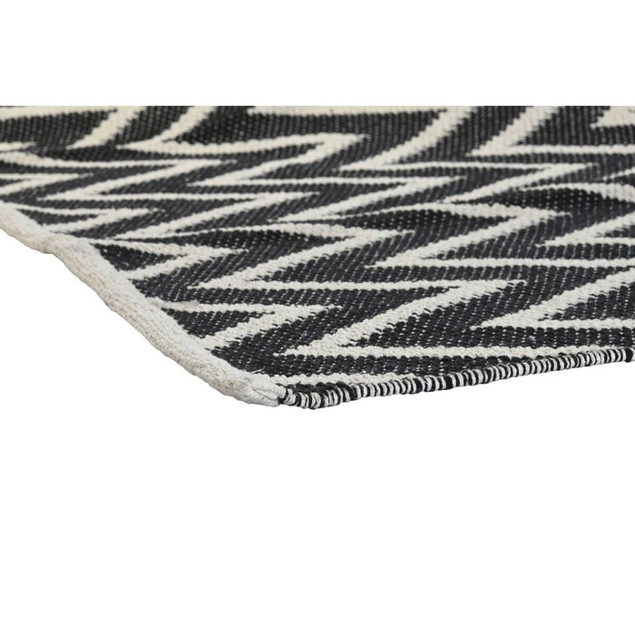 DKD Home Decor Alfombra de Algodón Zigzag Bicolor 120x180x1 cm DKD Home Decor Alfombra de Algodón Zigzag Bicolor 120x180x1 cm